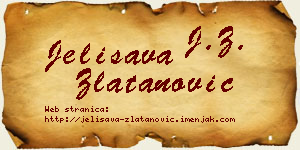 Jelisava Zlatanović vizit kartica